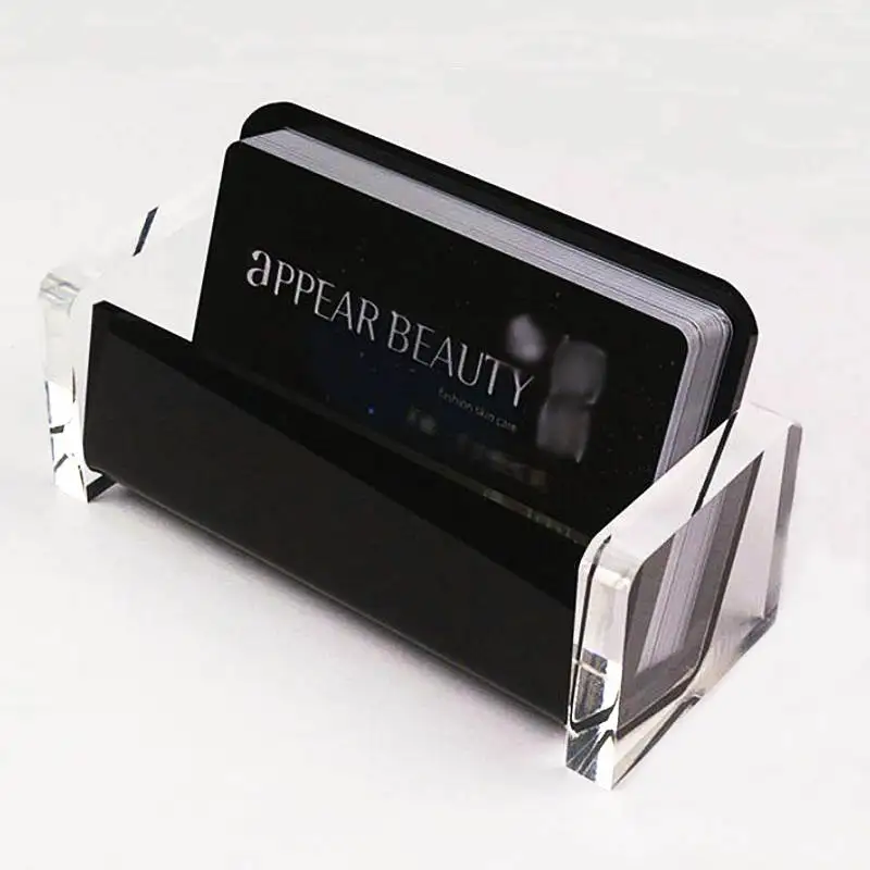 Акриловый Настольный бизнес держатель для карт дисплей стола элегантная