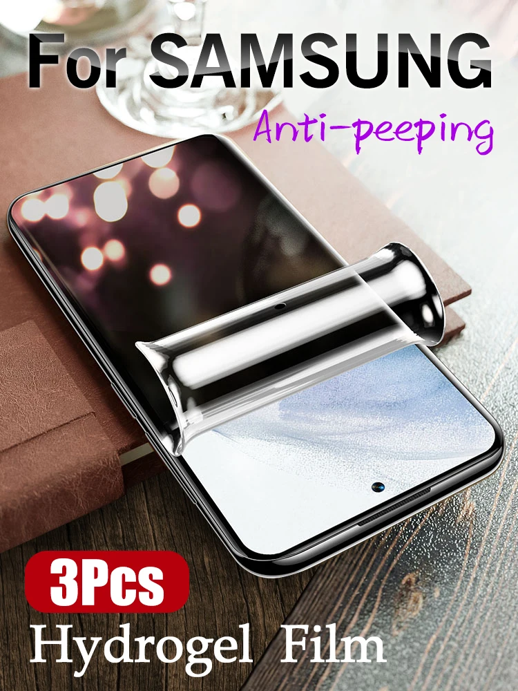 Protector de pantalla Ultra Anti-Peeping S22Ultra S21 para Samsung S20 Plus S20FE, película de hidrogel para privacidad Galaxy Note 20 S10Plus, suave