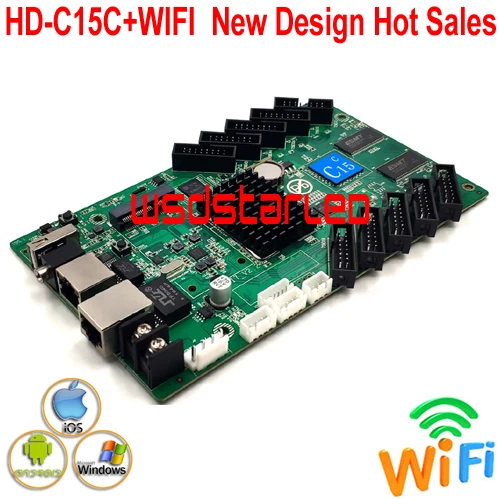 HD C15C + WIFI 10 * HUB75E поддержка 1/32 Lan USB асинхронный RGB цвет P3 P6 P8 P10 светодиодный экран