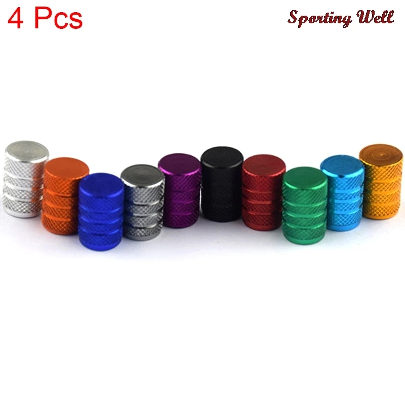 

4Pcs American Style Alloy Tire Valve Caps Automobiles DustProof Wheel Valve Caps Bicycle Valve Cover Bike Accessories
