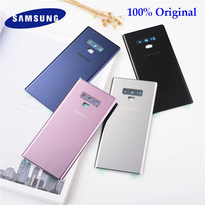 

Original Samsung Galaxy NOTE 9 N960 N960F N960U Battery Back Cover Rear Glass Door Housing +Camera Glass Lens Phone Replace Part