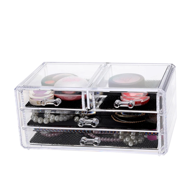 Акриловый прозрачный органайзер для макияжа съемные коробки хранения косметики