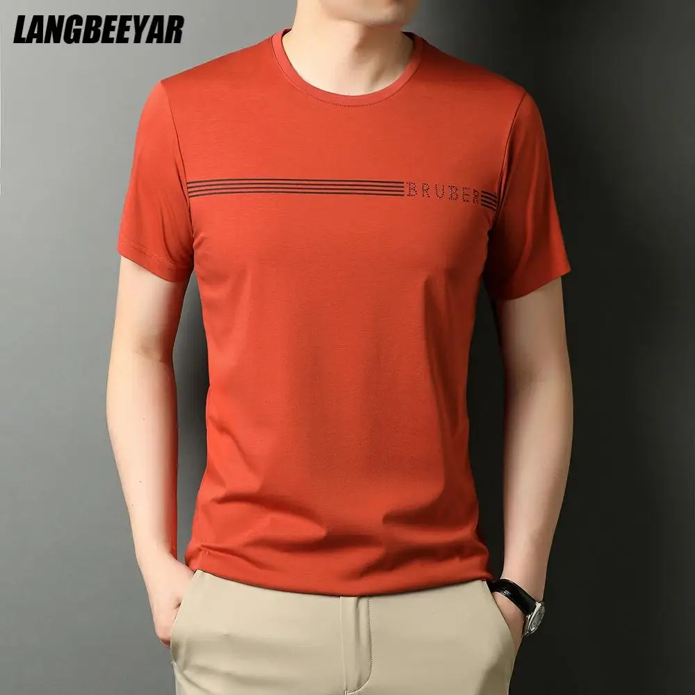 

Top Quality New Brand Tops Designer Short Sleeve Casual Fashion t Shirts Men 2022 Summer Mercerized Cotton O Neck Men Clothes