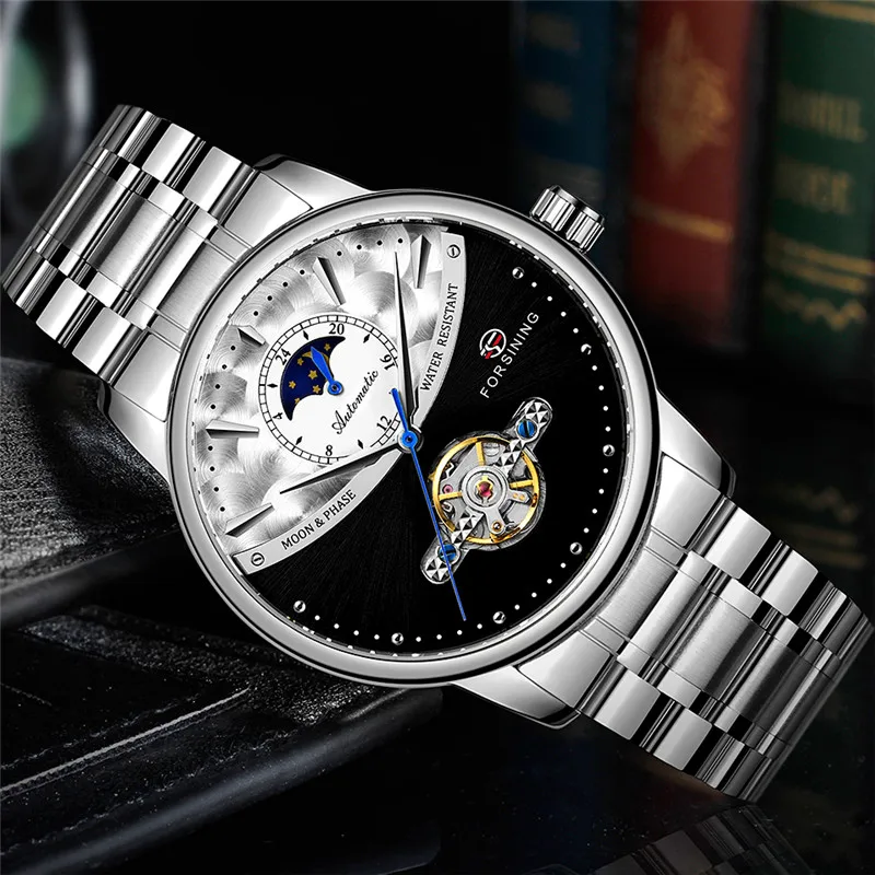 FORSINING автоматические механические мужские наручные часы военные спортивные