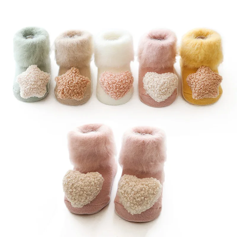 Socks for Baby Terry Newborn Girls Anti Slip Winter Warm Thick Infant Boys Babies 2019 New | Детская одежда и обувь
