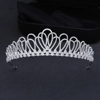 full zircon bridal crown wedding headdress wedding hair accessories high end 3a cz wedding hairband hq0281
