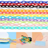 10pcs multicolour 50cm acrylic plastic lobster clasp hook frosted chunky choker link chain for diy jewelry making accessories