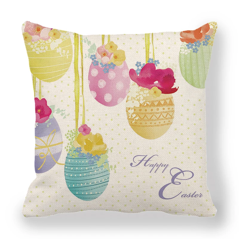 

45x45cm Cartoon Print Linen Pillowcase for Home Decor Car Cushion Cover Cotton Linen Sofa Decoration Cushion Cover