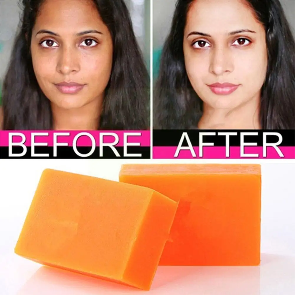 

Skin Lightening Handmade Turmeric Soap Natural Scrub Soap For Cleaning Nourishing Whitening Acne Treatment Mite Removal Ski N9V0