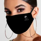2021 модные эластичные Многоразовые моющиеся модные маски унисекс с блестящими буквами стразы маска бандана для лица украшение для лица ювелирные изделия