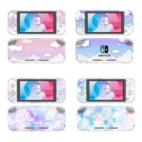 various pink beautiful patterns stickers skin for nintendo switch lite accessories with clouds sky butterfly flower