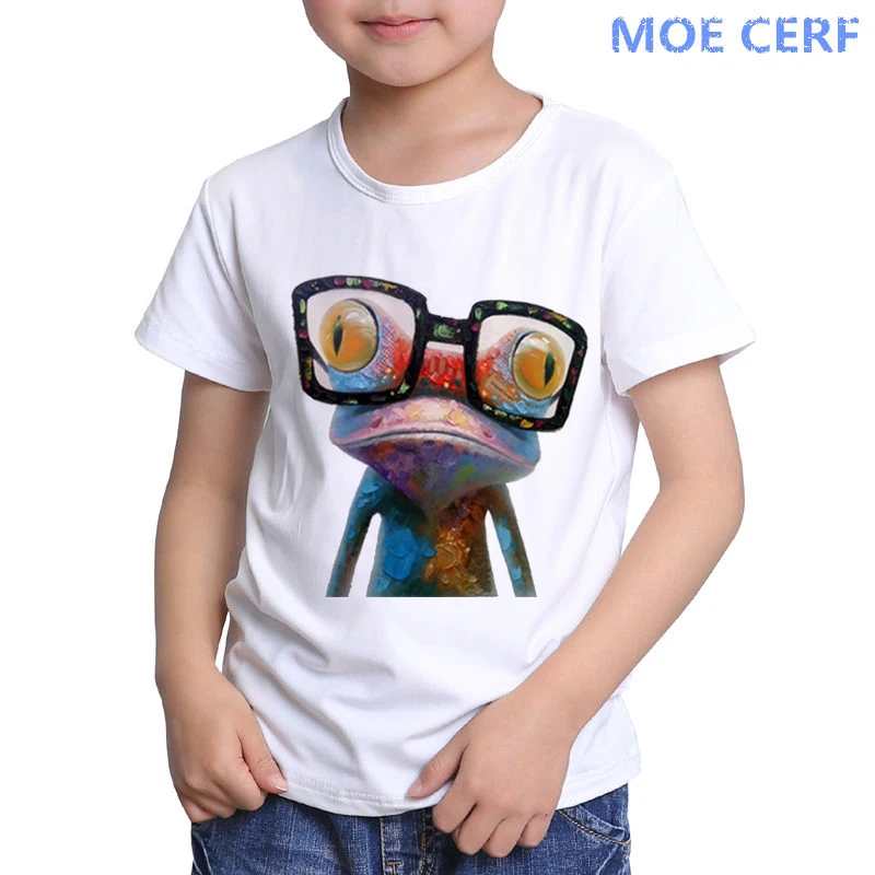 Детская модная 3D футболка с животным принтом забавный Французский бульдог хип