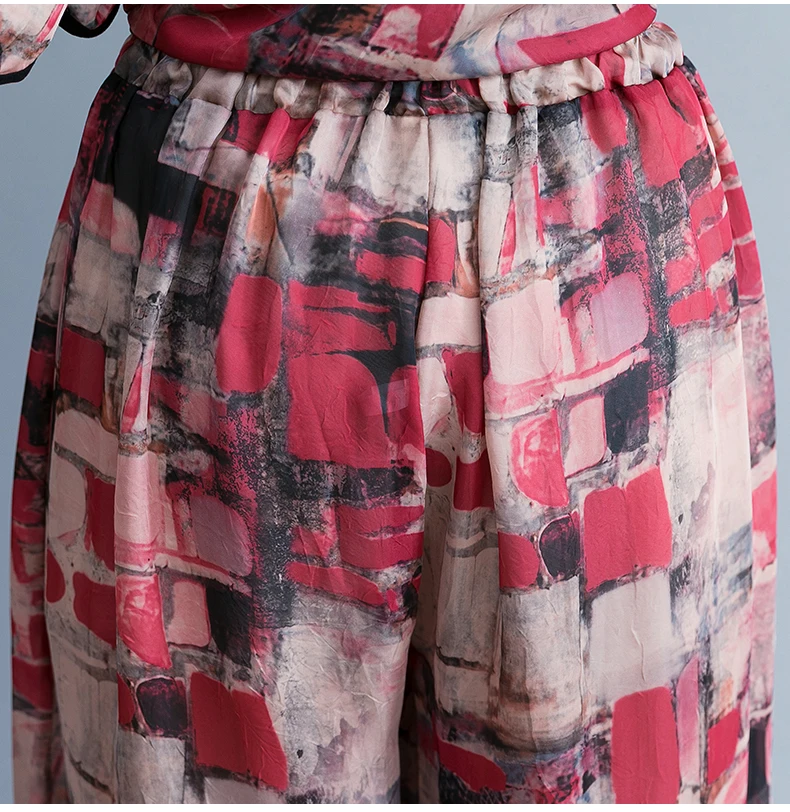 

Floral Print Women Two Piece Outfits Summer Wide Leg Pants Loose 2 Piece Set Top And Pants Ensemble Femme Deux Pieces Tracksuit