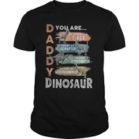 you are as strong as t rex as smart as velociraptor funny dinosaur dad t shirt cotton o neck short sleeve mens t shirt new