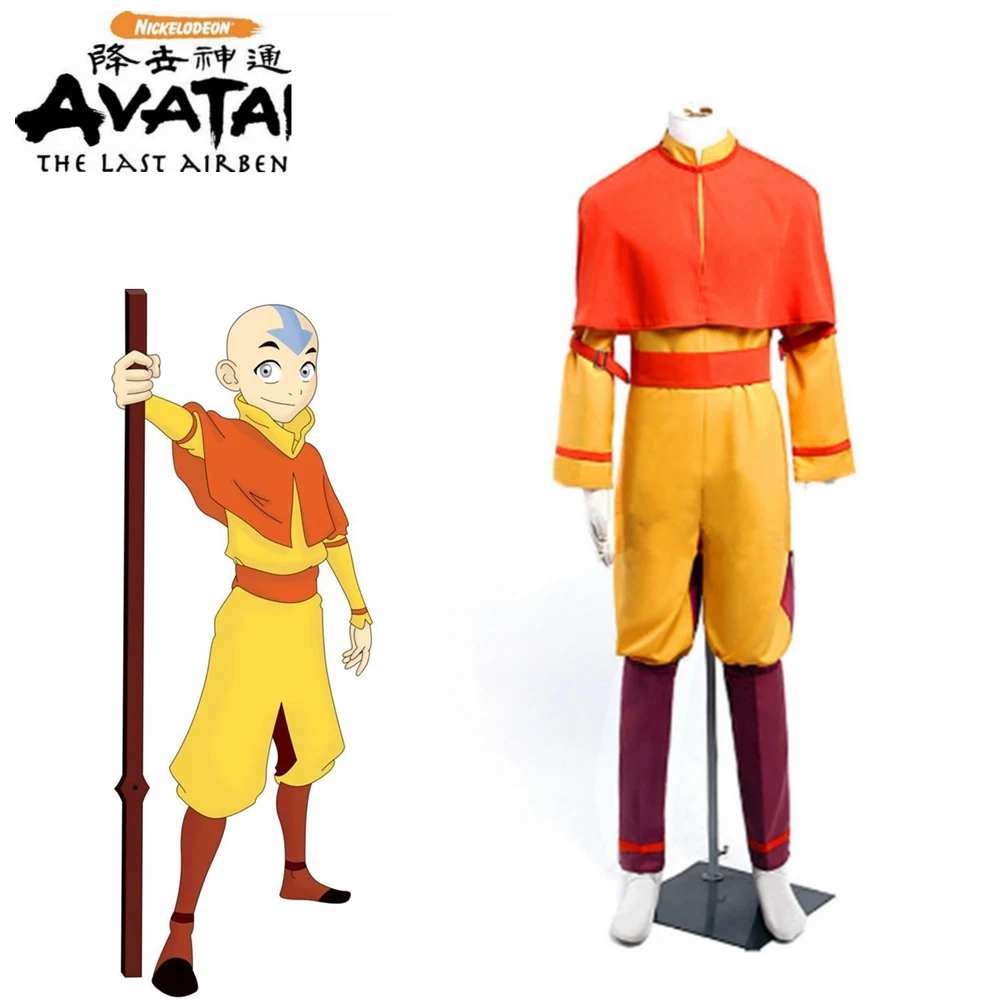 Аниме Аватар Последний Airbender Буми Аватар Аанг Косплей Костюм на заказ любой размер