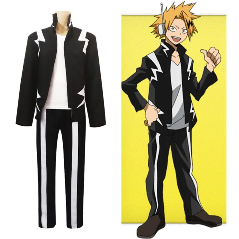 

Japanese Anime Surrounding My Hero Academia Cos Costume Kaminari Denki Cosplay Set Halloween Christmas Party Unisex Suit