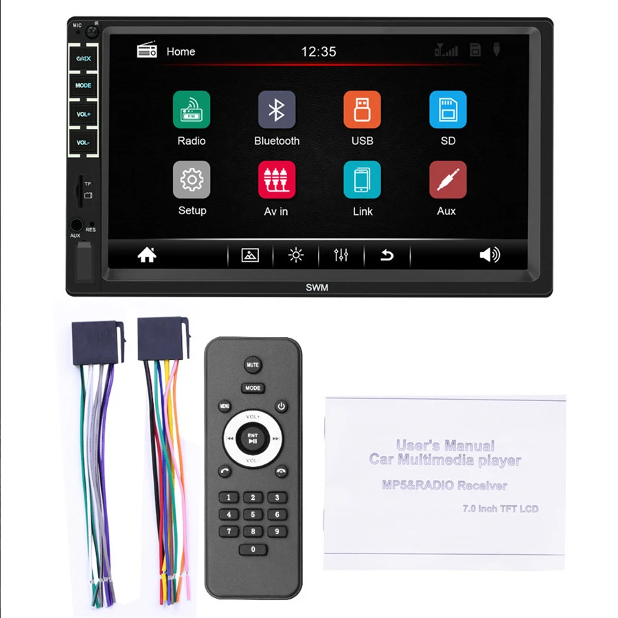 

2DIN HD Car MP5 Multimedia Player Touch Screen Auto Stereo Bluetooth USB TF FM Player Support for Apple XR interconnection