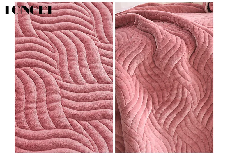 TONGDI теплое мягкое одеяло Raschel утолщенное тяжелое элегантное флисовое