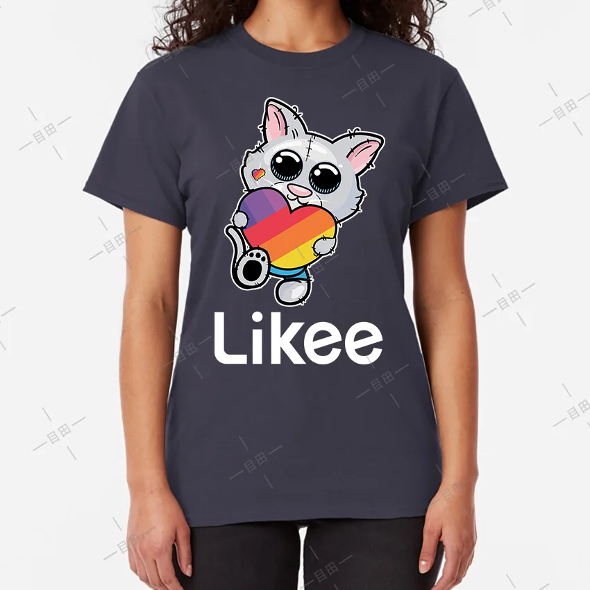 Likee футболка для приложения likee heart ca 2020 классная подарочные футболки|Мужские
