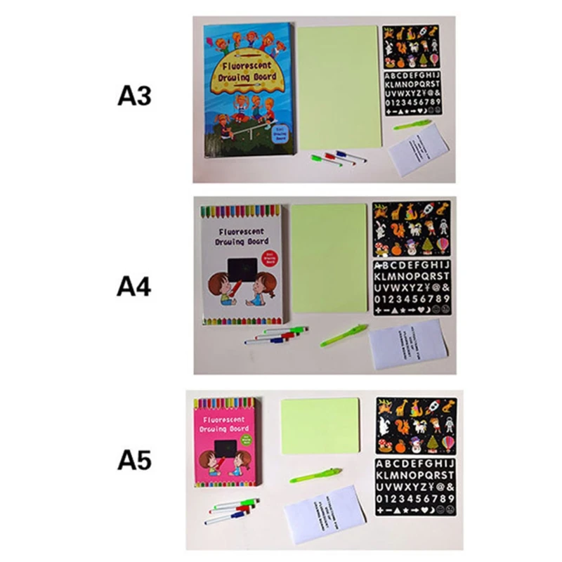 

A3/A4/A5 Fluorescent Light Writing Pad Kids Child Drawing Painting Board Children Educational Toys Gifts