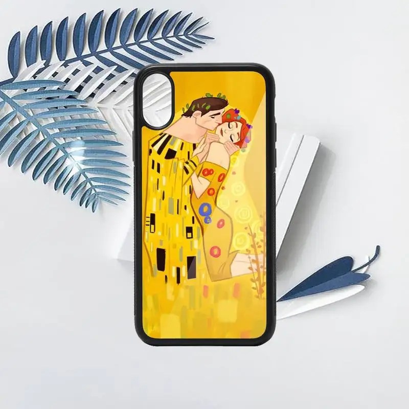 

Kiss by Gustav Klimt Design Phone Case TPU For iPhone X XR XS 11 12 mini Pro MAX 6 6S 7 8 Plus SE 2020