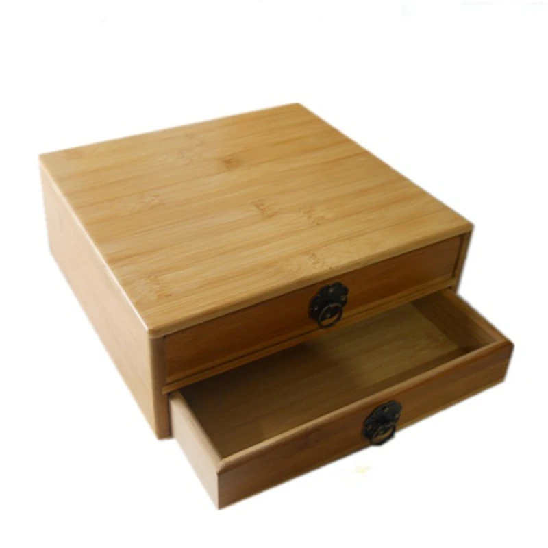 

Natural Bamboo Pu'er Tea Canister Box Wood Color Tea Tray Kung Fu Set Teaware Ac Dropshipping