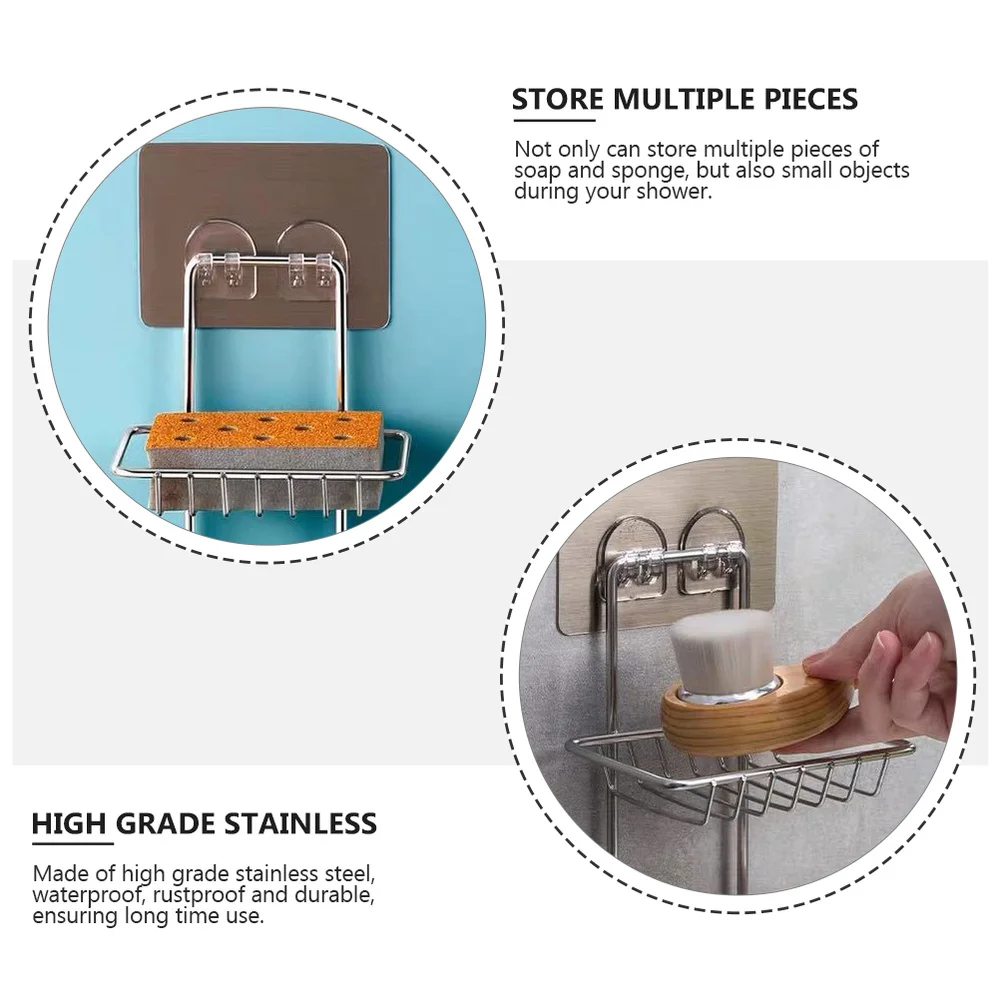 

Drilling Double Layer Soap Rack Rustproof Soap Container for Bathroom