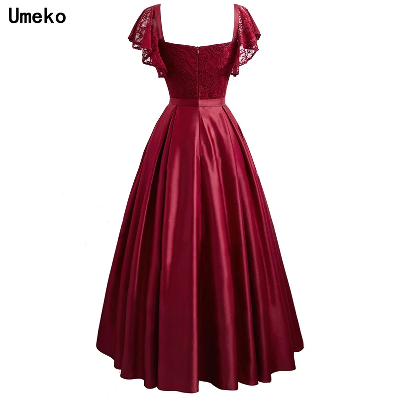 Платье Maxi для вечеринок 2020 года новой моды для женщин с кружевными вставками на коротких рукавах, высокой талией, А-образного кроя с длинным бантом и плюс размером.