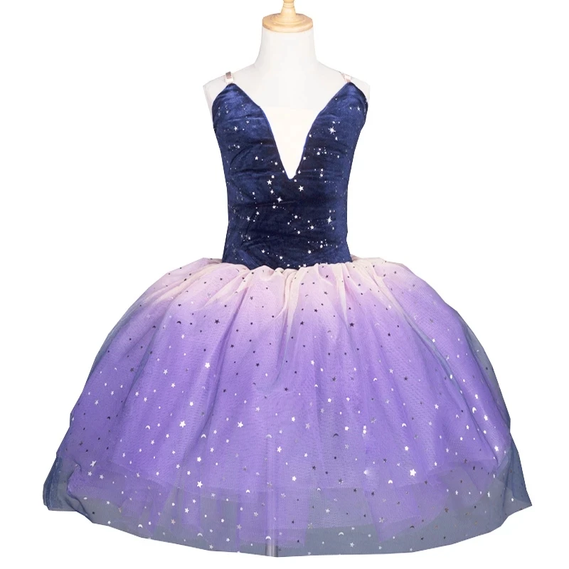 Балетное платье для девочек детский танцевальный костюм красное балерины