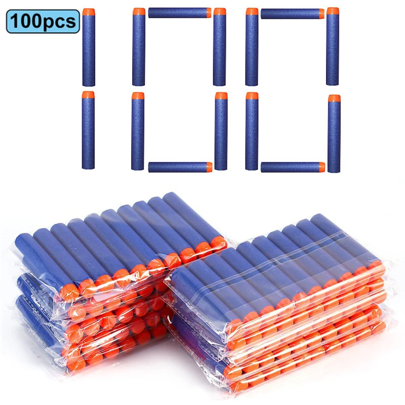 Dardos universales de succi&oacute;n para Nerf, cabeza suave de 100 cm, repuesto de dardos de pistola de juguete para la serie Nerf, juguetes de regalo para la mu&ntilde;eca, 7,2 Uds.-0