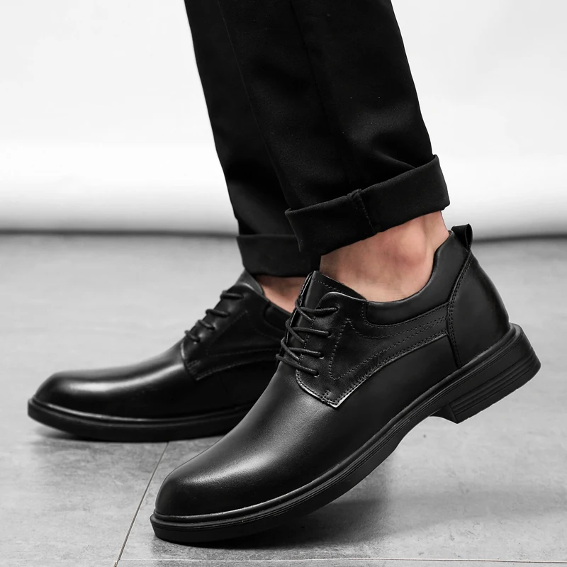 Обувь из натуральной кожи Мужская Брендовая обувь Нескользящая модная мужская