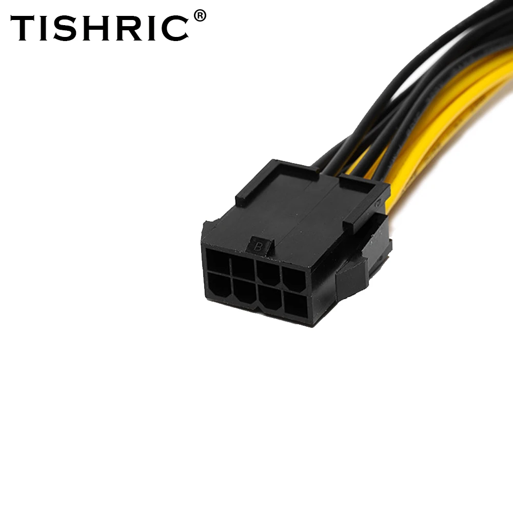 5-10 шт. TISHRIC PCI Express PCIE 8-контактный двойной кабель питания 20 см для материнской