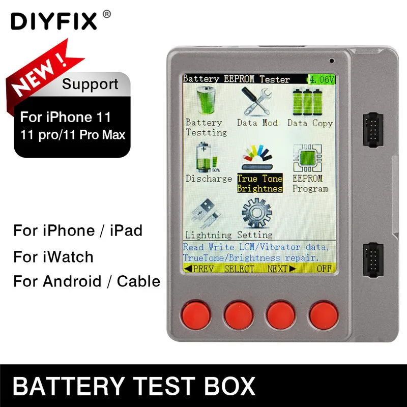 Новый универсальный тестер кабеля для аккумулятора с ЖК экраном iPhone 11Pro Android iWatch