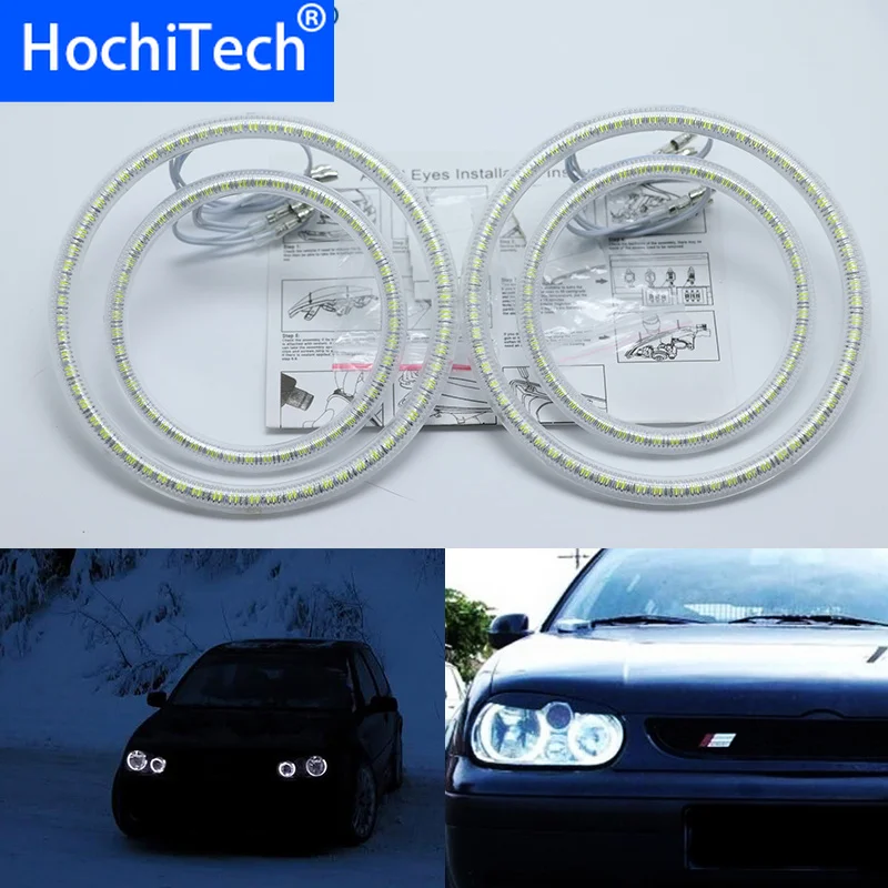 Ультра яркие красные/зеленые/Белый светодиодный глаза ангела halo Кольцо Комплект