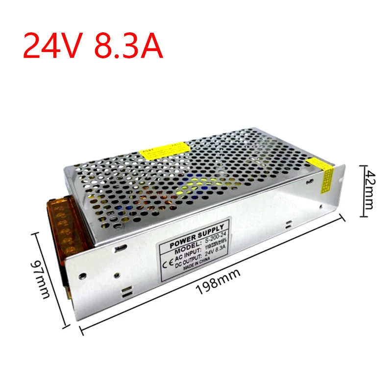 24V DC Питание 1A 2A 3A 4A 5A 6A 7A 8A 10A 12A 15A 16A 20A 25A 30A трансформатор переменного тока 220 В/24 в