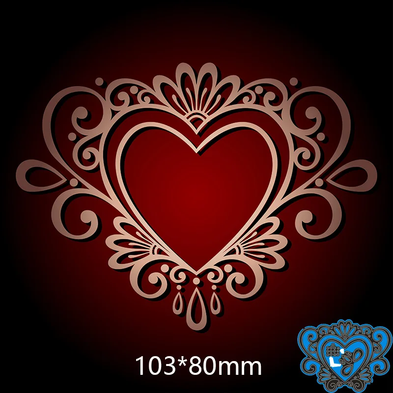 Love Heart кружевные металлические резные штампы DIY рельефное тиснение для