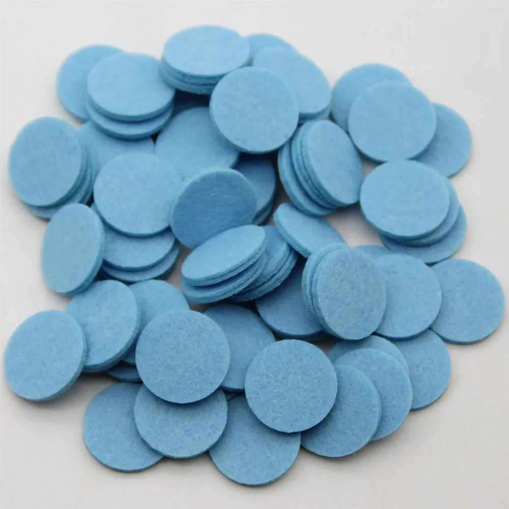 Blue 25 мм 150 шт цветные круглые войлочные нетканые ткани для шитья кукол, аксессуары для рукоделия, скрапбукинга, наклейки для домашнего декора стен - Цвет: Blue