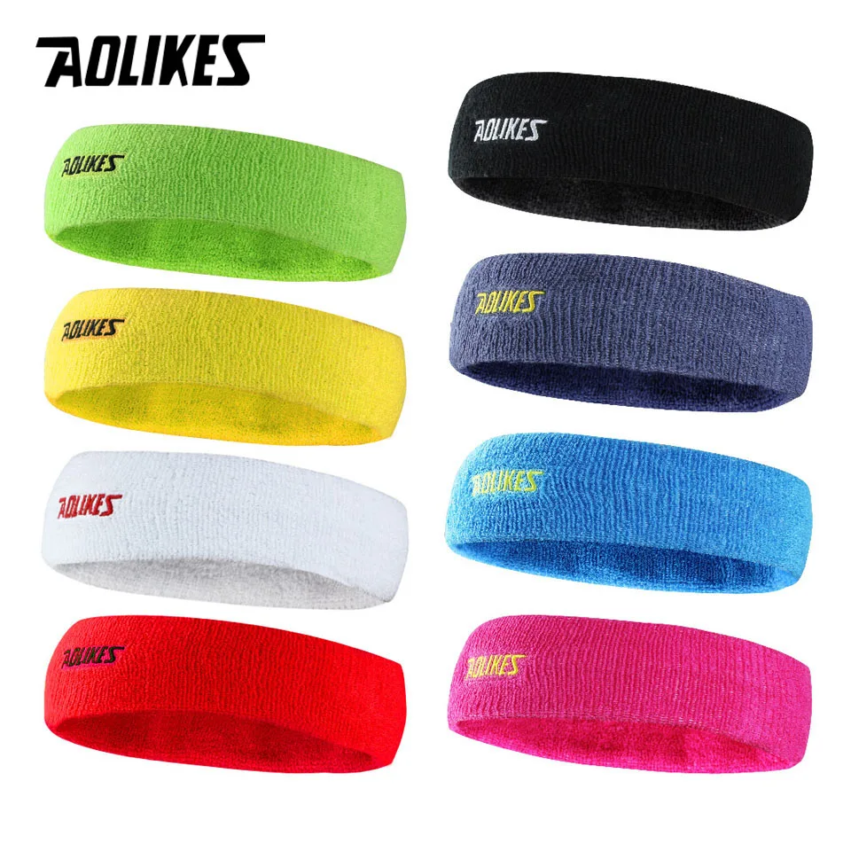 AOLIKES, 1 шт., высокое качество, хлопок, пота, повязка на голову для мужчин, Sweatband wo, для мужчин, для йоги, повязки на голову, потовые повязки, Спортивная безопасность