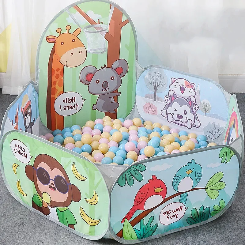 

Складная мультяшная уличная спортивная игровая площадка для детей, Детский бассейн для шаров, детская палатка, корзина для мячей, игровые игрушки, обучающая игрушка