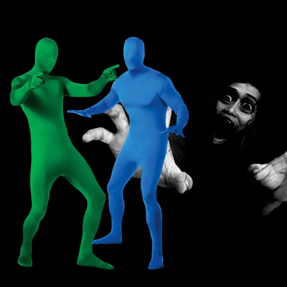 Green Jumpsuit Video Chroma Key Tight Suit Skin Photo Stretchy Body Screen Invisible Effect Photograph Accessory | Электроника