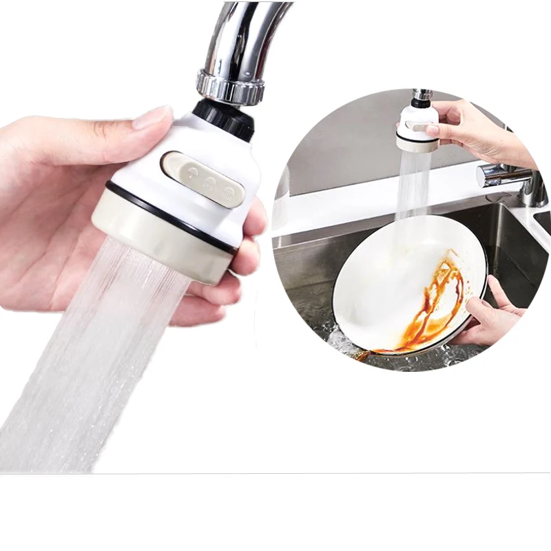 

Kitchen Pressurized Faucet Innovative Splash-Proof Universal Tap Shower Water Rotatable Filter Sprayer Nozzle