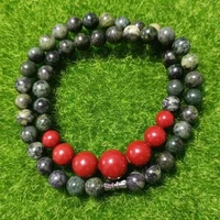 natural tibetan jade medicine king stone bead chain necklace tibetan mens and womens versatile health care jewelry