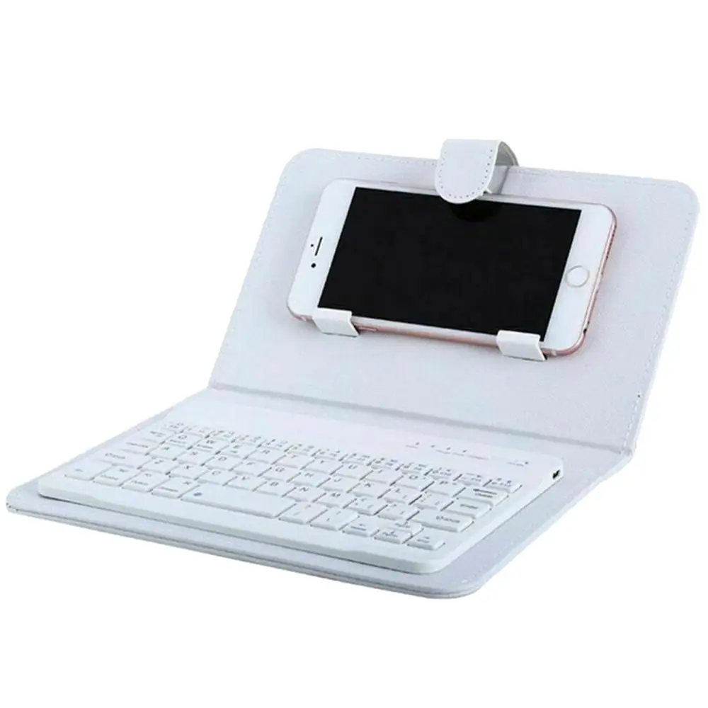 Fashion Mini Portable Wireless Bluetooth Keyboard With Leather Case Dirt / Bumps Scratch Resistant For Smartphone | Компьютеры и офис