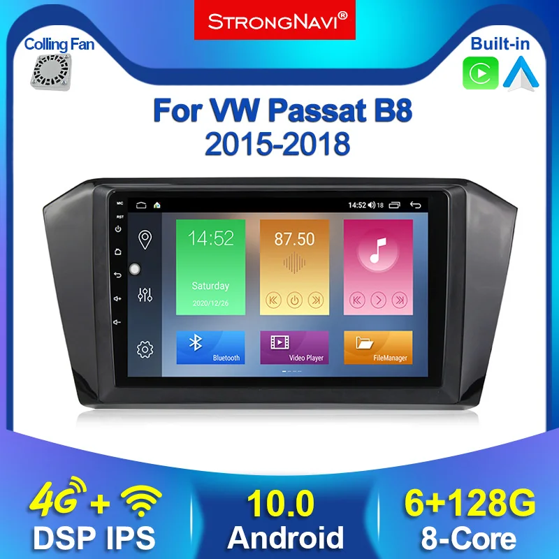 

Автомагнитола 2DIN, Android 10, 6 + 128G, мультимедийный плеер для VW Passat b8 Magotan 2015-2018, Авторадио, GPS-навигация Carplay DSP IPS