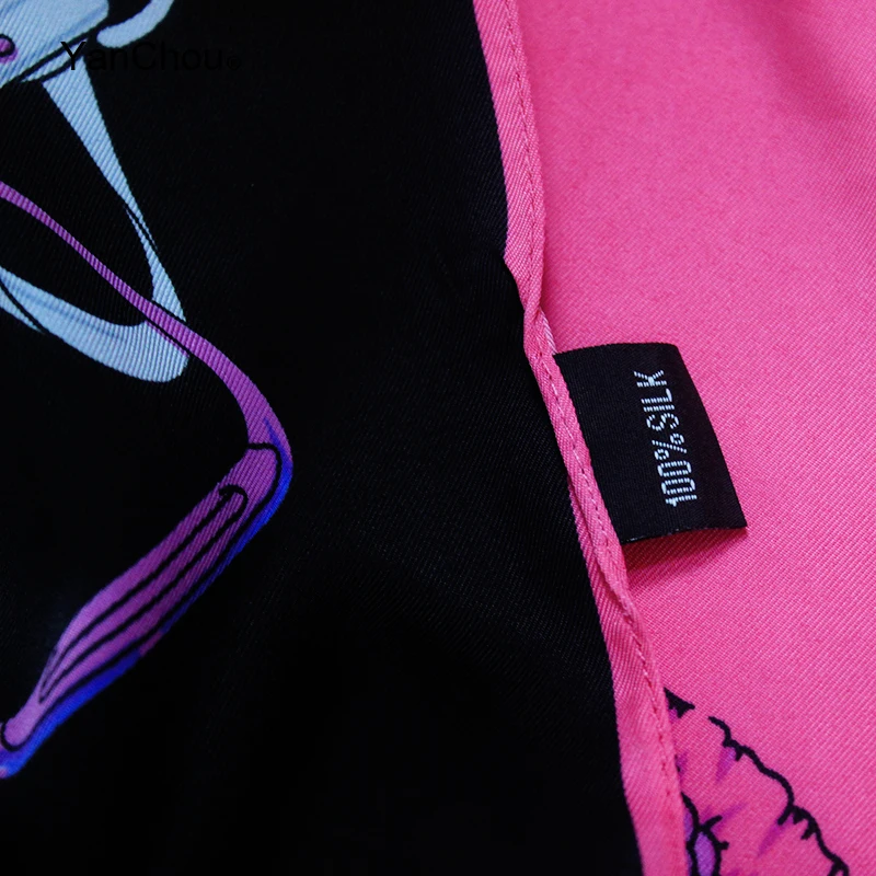 Шелковый шарф из Красной Саржи квадратная женская большая шаль хиджаб шелк