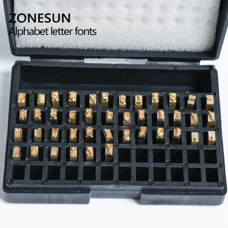 ZONESUN A-Z 0-9 буквенный номер горячая буква для кодовой ленты печатная машина |