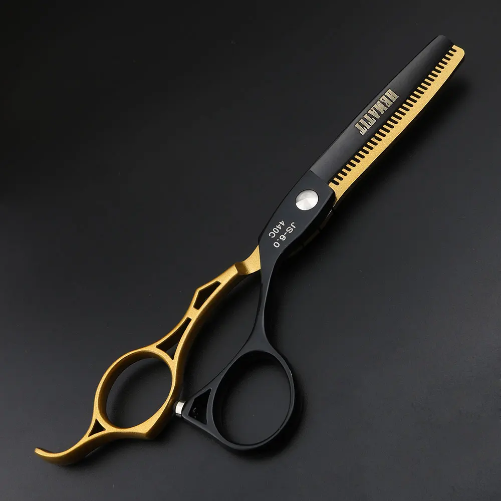6 дюймов желтый японский 440C ножницы для волос Парикмахерские высокое качество