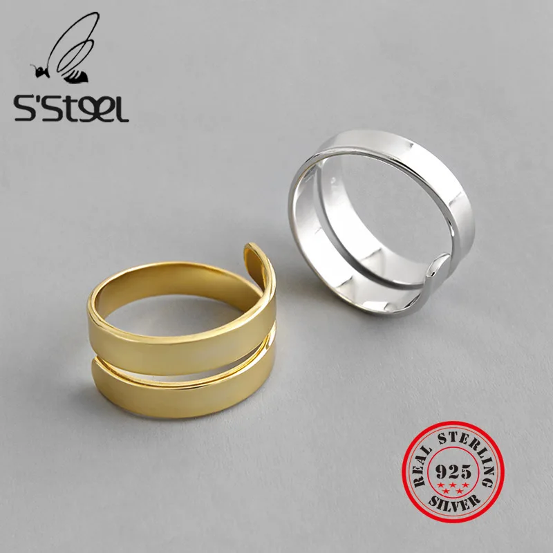 

Серебряные кольца S'STEEL 925 пробы для женщин, золотые кольца, серебряные кольца, серебряные кольца для женщин, Изящные Ювелирные изделия