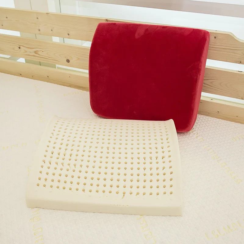 

Natural Latex Lumbar Support Office Car Accessories Waist Protection Body Pillow Pillows for Bedroom