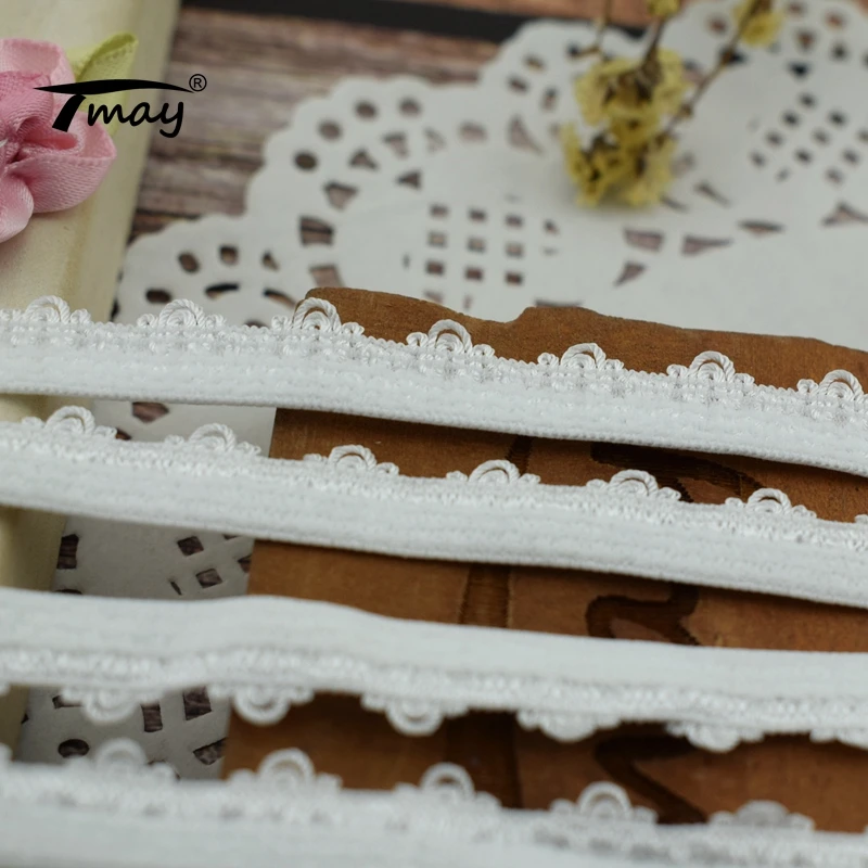 Белые эластичные ленты #1725 резиновые для нижнего белья брюк одежды эластичная